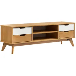 Casaria Kiefernholz TV Schrank Borneo Natur