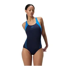Speedo Hyperboom Splice Laneback Badeanzug lagoon blue - UK 32