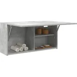 Gecheer Bad-Wandschrank Hängeschrank Badschrank Küchenschrank Medizinschrank Badmöbel Betongrau 80x25x40 cm Holzwerkstoff