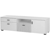 furn.design Tv-Lowboard, Weiß, Metall, Nachbildung, Uni, 1 Schubladen, Rechteckig, eckig, 150x44x42 cm, FSC 100%, Wohnzimmer, Wohnwände, Lowboards, Lowboards stehend