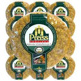 Preiss & Callovini GmbH Knabberei Preiss Südtiroler Schüttelbrot 14x200G, (Sehr knusprig, nach traditionellem Rezept, Roggenbrot, 80% Roggenanteil, Traditionell Südtiroler spezialität)