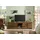 Massivmoebel24 Rodez TV-Lowboard 220x45x60 cm Dunkelbraun Geölt Holz, Metall, Massivholz