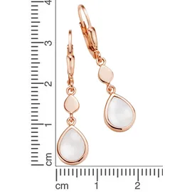 FIRETTI Paar Ohrhänger »Schmuck Geschenk Silber 925 Ohrschmuck Patentbrisur Tropfen Perlmutt« mit Perlmutt