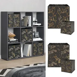 Vicco Raumteiler Nove 104 x 29 x 108 cm Schwarz