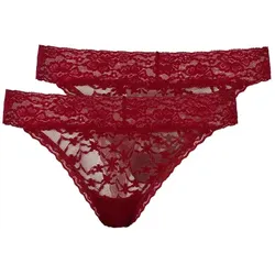 SNOCKS Damen Tanga aus Spitze 2er Pack