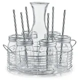 Zeller Glaskaraffe-/ Gläser-Set, Dekorativer Blickfang auf jeder Party, 1 Set