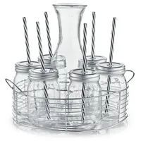 Zeller Glaskaraffe-/ Gläser-Set, Dekorativer Blickfang auf jeder Party, 1 Set