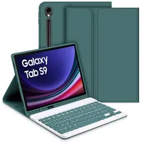 GOOJODOQ Tastatur Hülle für Samsung Galaxy Tab S9 2023, QWERTZ Abnehmbare Tastatur mit Schutzhülle für Neu Galaxy Tab S9 11 Zoll 2023 (SM-X710/SM-X716B/SM-X718U), Dunkelgrün