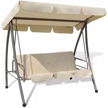 vidaXL Hollywoodschaukel Sandweiß 2-Sitzer