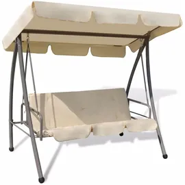 vidaXL Hollywoodschaukel Sandweiß 2-Sitzer