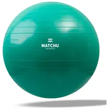 Matchu Sports Gymnastikball 65 cm - Sitzball - Pilatesball - Yogaball Grün grün|rot 65 CM