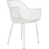 hjh living BEGIO L Gartenstuhl 56 x 60 x 81 cm weiß