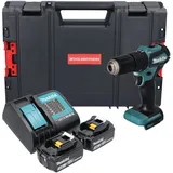 Makita DHP 483 SFJ-R Akku Schlagbohrschrauber 18V 40Nm + 2x Akku 3,0 Ah + Ladegerät + RHINO