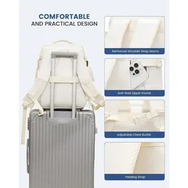 Handgepäck Rucksack Flugzeug Damen Herren 40x30x20 14 Zoll Laptop Grau