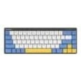 DAREU Drahtlose mechanische Tastatur EK868 Bluetooth (weiß & blau & gelb)