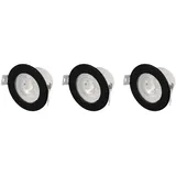 Sygonix Einbauleuchte 3er Set (SY-6418012) Schwarz