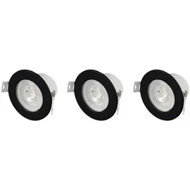 Sygonix Einbauleuchte 3er Set (SY-6418012) Schwarz