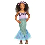 JADEO Partyanzug Meerjungfrau-Kostüm für Kinder blau-lila blau 110/116 (5-6 Jahre)