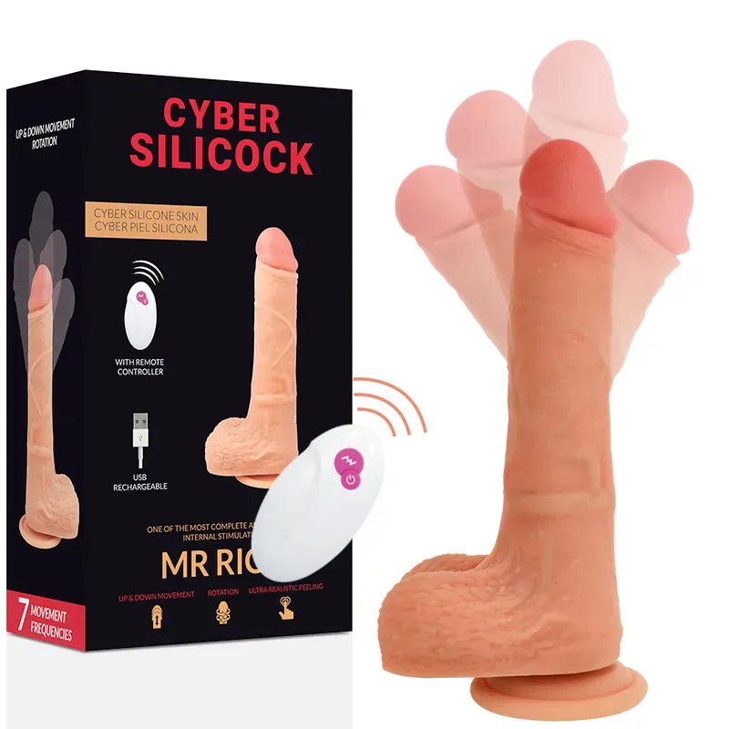 CYBER SILICOCK - Fernbedienbarer realistischer Mr Rick, 20,9 cm Ø 4 cm