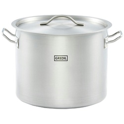 Gredil Edelstahl Suppentopf hohe Form Serie ECO Ø 320 mm, Höhe 260 mm, 20,9 Liter, inkl. Deckel