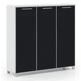 Schuhschrank Santina, Anthrazit, Weiß, Metall, 10 Fächer, 126x126x37 cm, Goldenes M, Made in Germany, DGM-Klimapakt, Typenauswahl, Garderobe, Schuhaufbewahrung, Schuhschränke