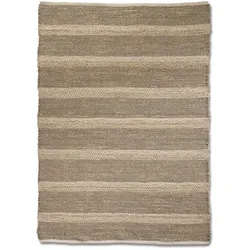 Handwebteppich Brenta Durry 200 x 290 cm Mischgewebe Braun / Beige