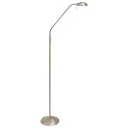 Stehleuchte Standlampe dimmbar LED Wohnzimmerleuchte Spot schwenkbar silber