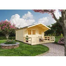 Konifera Lillevilla 265GRT 3,6 x 3,6 m natur mit Terrasse