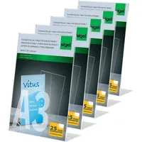 Sigel TA213 Tischaufsteller A3 schräg, 5 Stück, hochwertiges glasklares