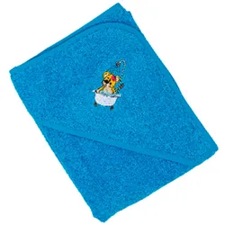 Kapuzenhandtuch WEWO FASHION "9607K", blau, B:100cm L:100cm, Frottee, Baumwolle, Handtücher (Packung), saugstark und weich