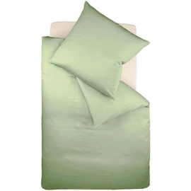 fleuresse Bettwäsche »Colours«, in weicher Interlock Jersey Qualität aus 100% Baumwolle, Bett- und Kopfkissenbezug mit Reißverschluss, STANDARD 100 by OEKO-TEX® zertifiziert, grün