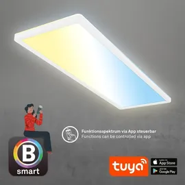 Briloner LED Deckenlampe Smart LED Panel, flach dimmbar, Fernbedienung