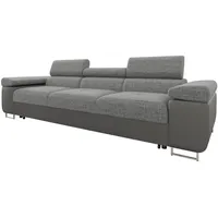Mirjan24 Schlafsofa 3-Sitzer Grau