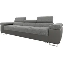 Mirjan24 Schlafsofa 3-Sitzer Grau