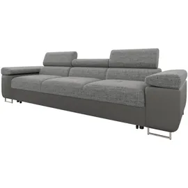 Mirjan24 Schlafsofa 3-Sitzer Grau