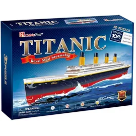 Cubic Fun CubicFun 664011 3D Puzzle, Titanic, historisches Modellschiff, Schiff Bausatz, Modelbausatz mit 113 Teilen, Modellbau ab 10 Jahren