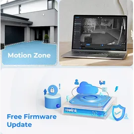 Reolink 12MP PoE Kamerasystem, 16-Kanal NVR mit 2TB HDD für 24/7 Aufzeichnung und 4 Dome Überwachungskameras mit Personen-/Fahrzeugerkennung,