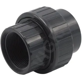 Mega Group - Mega Verschraubung pvc-u 50 mm PVC Klebe Fitting Innengewinde 10 bar, grau