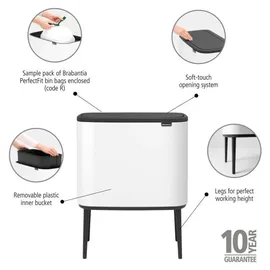 Brabantia Bo Touch Bin 36 l white