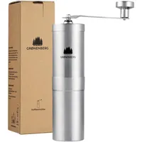 Groenenberg Kaffeemühle manuell I Hochwertiger Coffee Grinder Edelstahl I Espressomühle mit Kegelmahlwerk, Kaffeemühle hand