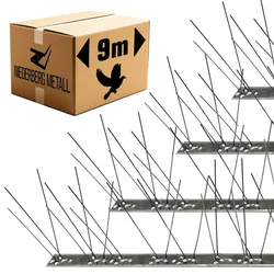 Taubenabwehr Spikes - 9 Meter Edelstahl Tauben Abwehrleiste Vogel Abwehr Spikes