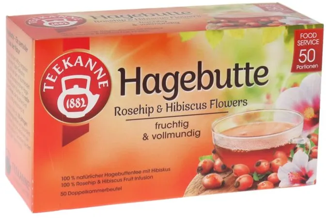 Teekanne 2 x Hagebuttentee mit Hibiskus