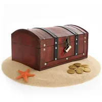 BigDean Schatzkiste Kindergeburtstag Holzkiste Schatztruhe Kindergeburtstag Schatztruhe groß 30x20x15 cm