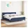 vidaXL Boxspringbett mit Matratze Blau 180x200 cm Stoff