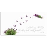 Artland Küchenrückwand »Lila Schmetterlinge an Lavendel«, (1 tlg.), weiß