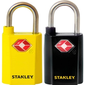 Stanley 81181 393 401 Vorhängeschloss 20mm gleichschließend TSA Gelb, Schwarz Schlüsselschloss