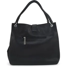 HARPA Schultertasche "UZAY", Damen, Gr. B/H/T: 12,5cm x 33cm x 38,5cm, schwarz, Lederimitat, unifarben, Taschen Schultertasche, mit dekorativer Troddel