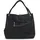 HARPA Schultertasche "UZAY", Damen, Gr. B/H/T: 12,5cm x 33cm x 38,5cm, schwarz, Lederimitat, unifarben, Taschen Schultertasche, mit dekorativer Troddel