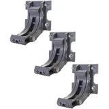 MCW 3er-Set Wandhalterung für Markise H124, Wandkonsole Wandmontage Adapter grau