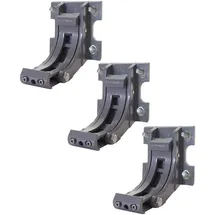 MCW 3er-Set Wandhalterung für Markise H124, Wandkonsole Wandmontage Adapter grau